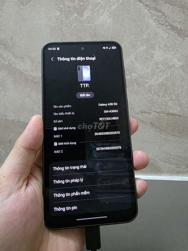 Samsung A36 5G Đen 6GB/128GB. Mua bán Điện thoại tại Quận 3 Tp Hồ Chí Minh được đăng bởi Phong Tran hình 1
