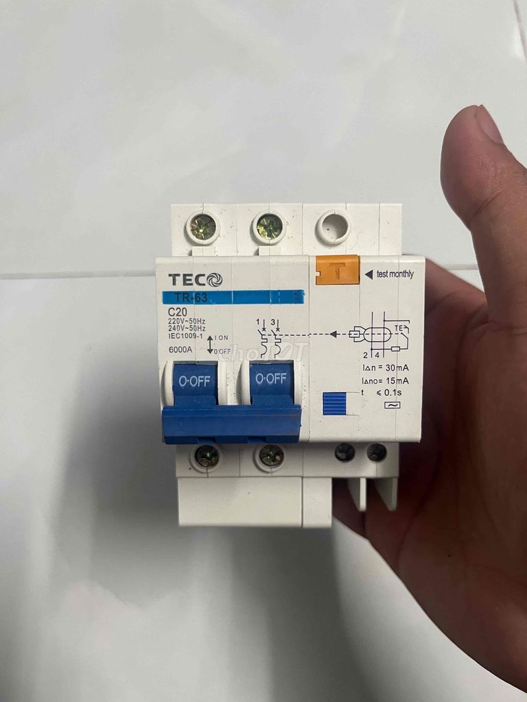 Át chống giật Teco RCBO 20A. Mua bán Đồ chuyên dụng, Giống nuôi trồng tại Quận Bình Tân Tp Hồ Chí Minh được đăng bởi Thanh Hoàng hình 1