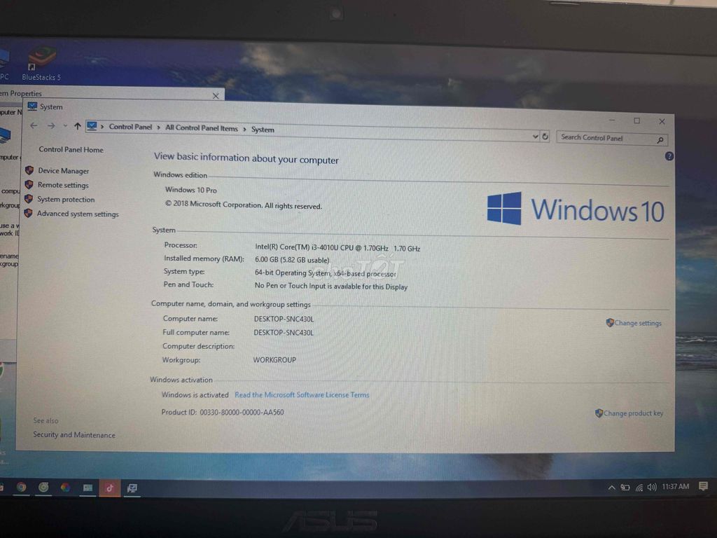 ASUS X552L Core i3 15 inch 6GB/128GB Like New. Mua bán Laptop tại Thành phố Đà Lạt Lâm Đồng được đăng bởi Quang Vinh hình 1