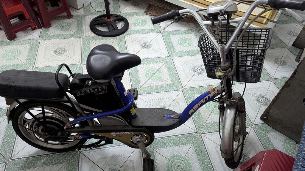 Xe đạp điện màu xanh hiệu Asama. Mua bán Xe điện tại Quận Thanh Khê Đà Nẵng được đăng bởi truongbui hình 2