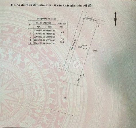 Đất Tái Định cư Phú Xuân: O15-L26, Lô đất 2 khe thoáng