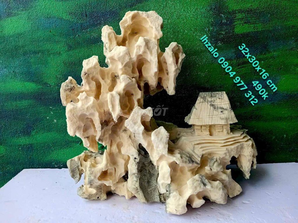 Hòn non bộ đá san hô 32x30x16cm. Mua bán Cây cảnh, đồ trang trí tại Quận Hai Bà Trưng Hà Nội được đăng bởi NON BỘ MIỀN ĐÔNG hình 1