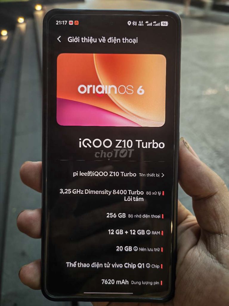 iQOO Z10 Turbo 12GB/256GB Turbo. Mua bán Điện thoại tại Thành phố Biên Hòa Đồng Nai được đăng bởi Phát hình 1