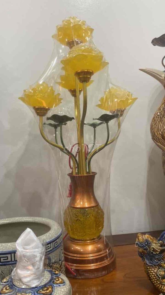 Đèn thờ Lưu ly Vàng 70cm Đôi. Mua bán Đèn tại Huyện An Dương Hải Phòng được đăng bởi Triệu Nam hình 1