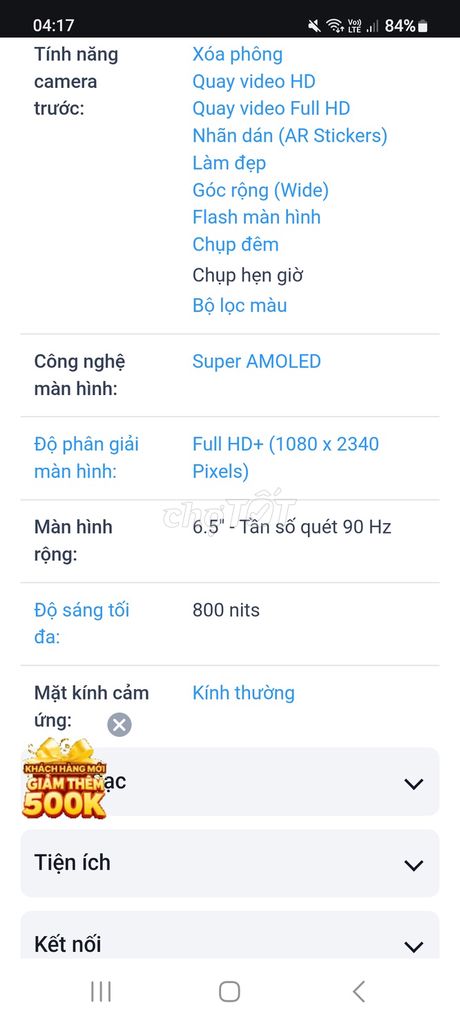Samsung Galaxy A15 8GB/256GB 98% mới. Mua bán Điện thoại tại Thành phố Bạc Liêu Bạc Liêu được đăng bởi Hùng Nguyễn  hình 1