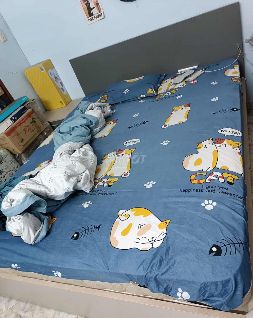 Ga giường hoạt hình mèo dễ thương dùng tốt. Mua bán Giường, chăn ga gối nệm tại Quận Phú Nhuận Tp Hồ Chí Minh được đăng bởi Canh hình 1