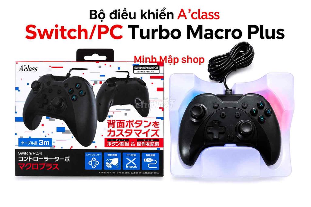Tay cầm chơi game AClass Turbo Macro Plus Đen Mới. Mua bán Thiết bị chơi game tại Quận 6 Tp Hồ Chí Minh được đăng bởi Minh Mập Shop hình 1