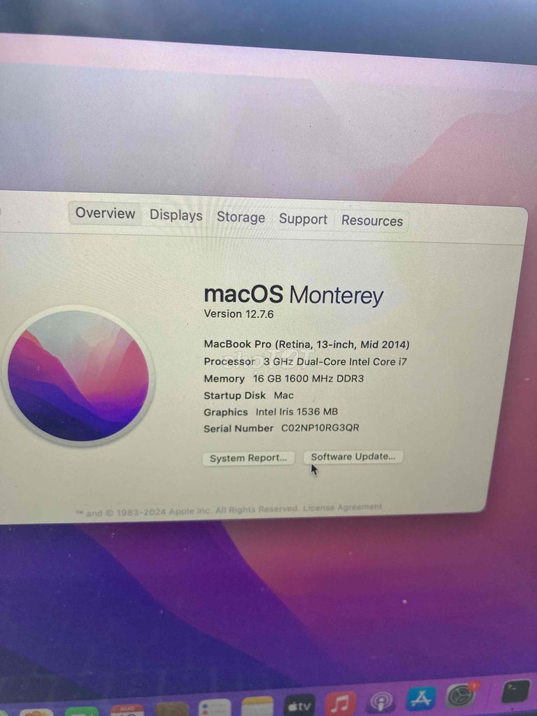 Apple MacBook Pro A1502 i7 13 inch. Mua bán Laptop tại Thành phố Thủ Đức Tp Hồ Chí Minh được đăng bởi Bách hoá Apple hình 1