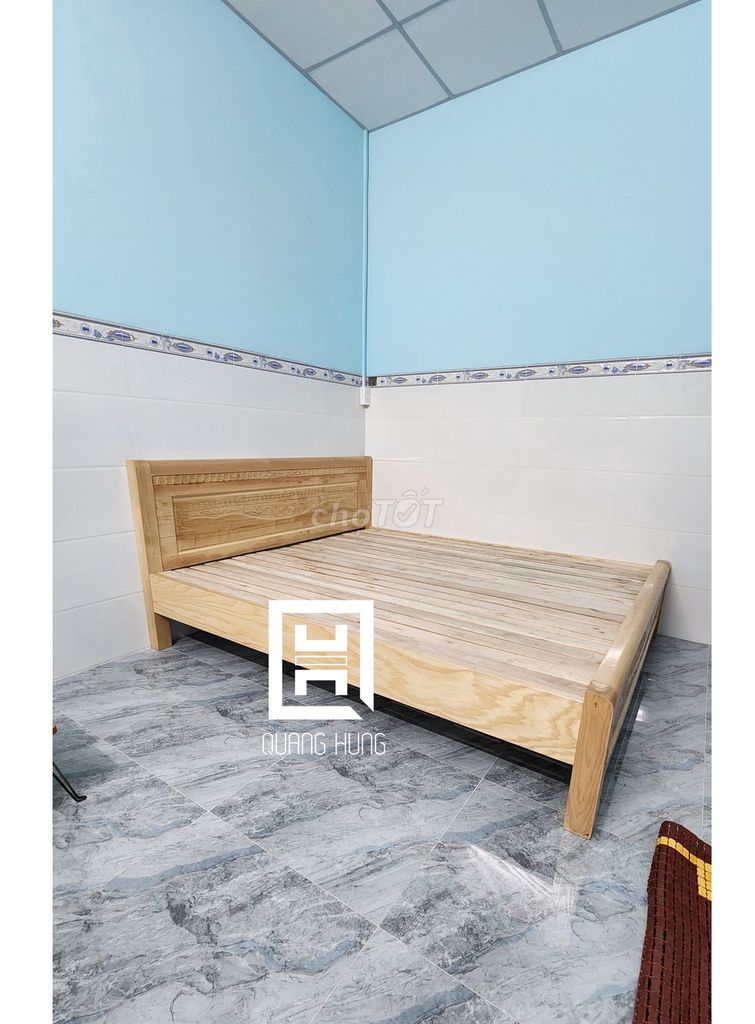 GIƯỜNG GỖ SỒI _GIƯƠNG GỖ SỒI_GIƯỜNG NGỦ GỖ GIÁ RẺ. Mua bán Giường, chăn ga gối nệm tại Thị xã Bến Cát Bình Dương được đăng bởi Nội Thất Quang Hùng TD hình 1