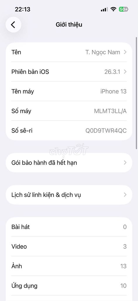 Apple iPhone 13 Dính iCloud. Mua bán Điện thoại tại Quận 11 Tp Hồ Chí Minh được đăng bởi Thạch Ngọc Nam hình 1