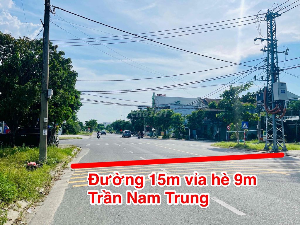 Bán đất mặt tiền đường 15m Trần Nam Trung, Phường Hòa Xuân, Quận Cẩm L