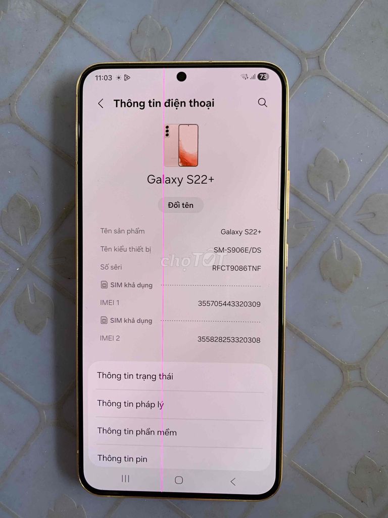 Samsung Galaxy S22 Plus 8/256GB Hồng. Mua bán Điện thoại tại Quận Bình Tân Tp Hồ Chí Minh được đăng bởi lê quốc chương hình 1