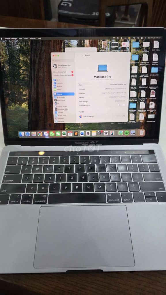 MacBook Pro 2019 i5 16GB/256GB Bạc. Mua bán Laptop tại Quận Long Biên Hà Nội được đăng bởi Dũng Nguyễn hình 1