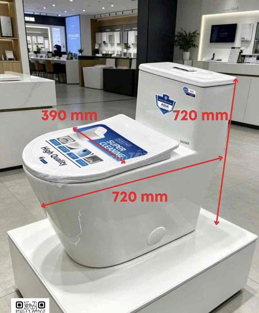 Bồn cầu Aqua Trắng Sứ. Mua bán Thiết bị vệ sinh, nhà tắm tại Quận Bình Thạnh Tp Hồ Chí Minh được đăng bởi Ngân Nguyễn hình 1