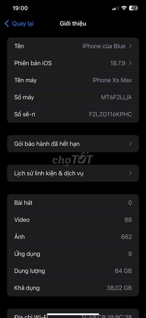 Apple iPhone Xs Max 64GB Trắng. Mua bán Điện thoại tại Quận Hai Bà Trưng Hà Nội được đăng bởi lê văn tuấn hình 1