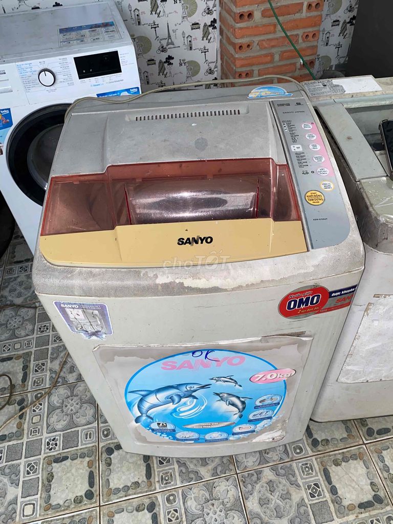 máy giặt sanyo 7kg giặt vắt cực êm