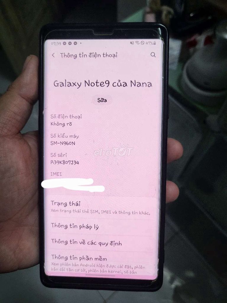 Samsung Galaxy Note 9 Hồng. Mua bán Điện thoại tại Quận Tân Phú Tp Hồ Chí Minh được đăng bởi Dung hình 1