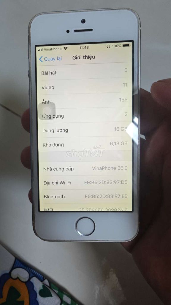 Apple iPhone 5s 16GB Trắng. Mua bán Điện thoại tại Thành phố Thủ Đức Tp Hồ Chí Minh được đăng bởi Nam hình 1