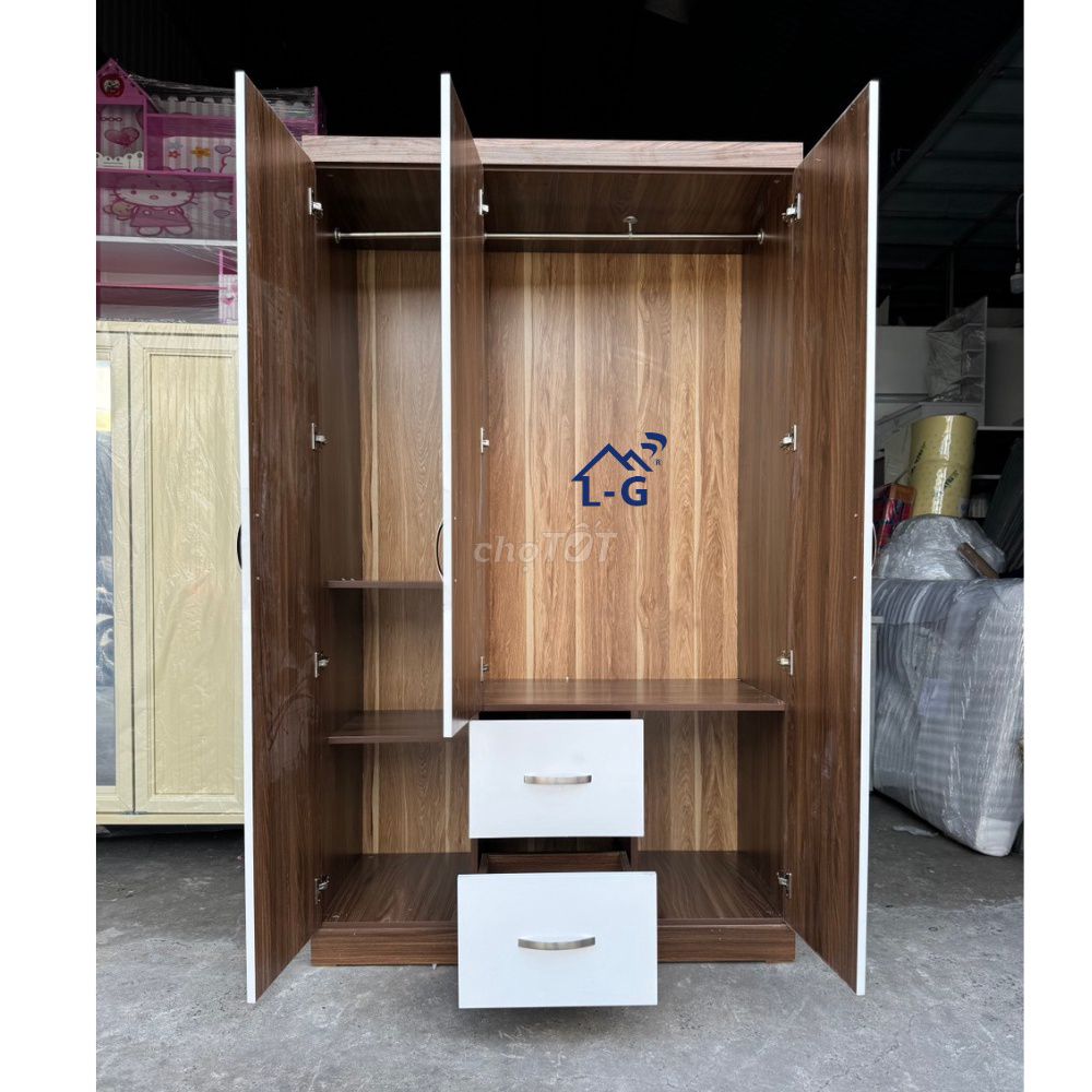 TỦ GỖ/TỦ QUÀN ÁO MDF/ TỦ GỖMDF/TỦ QUẦN ÁO/TỦ GỖ. Mua bán Tủ, kệ gia đình tại Thành phố Biên Hòa Đồng Nai được đăng bởi GIƯỜNG SẮT SƠN LÂM hình 1