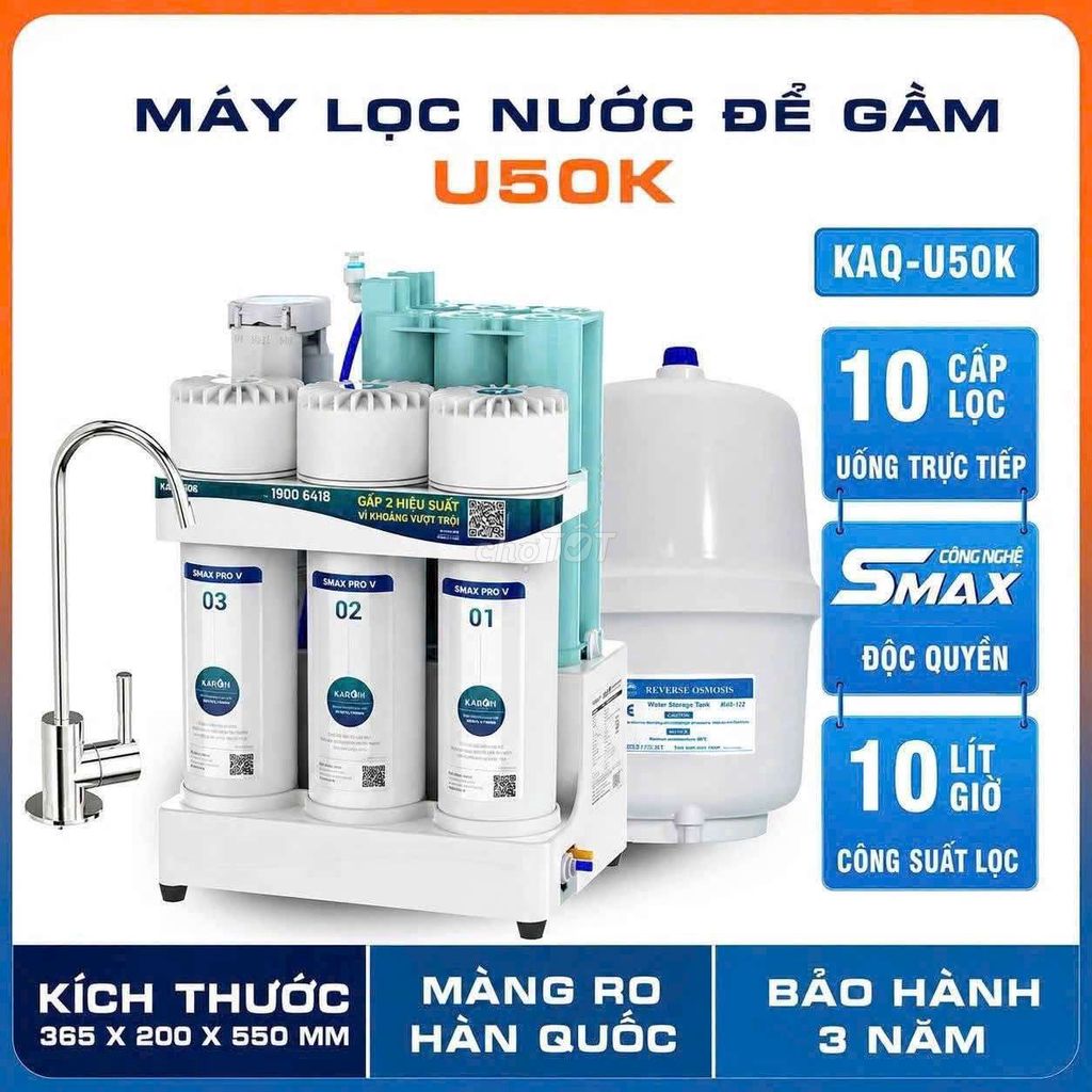 Máy lọc nước Karofi U50K Smax RO 10 lõi. Mua bán Bếp, lò, đồ điện nhà bếp tại Quận Tân Phú Tp Hồ Chí Minh được đăng bởi Van thao hình 1