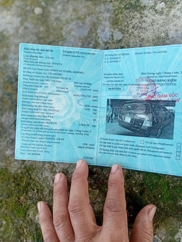 Toyota Innova 2007 G xịn, công chứng sang tên ngay. Mua bán Ô tô tại Thành phố Dĩ An Bình Dương được đăng bởi Vo Son hình 12