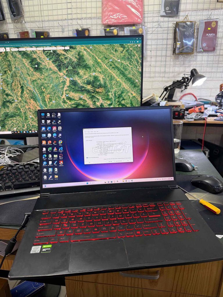 MSI GF75 i7 10750H/8/512/17.3 144hz vỏ A và C xấu. Mua bán Laptop tại Quận Nam Từ Liêm Hà Nội được đăng bởi Quang Itech hình 1