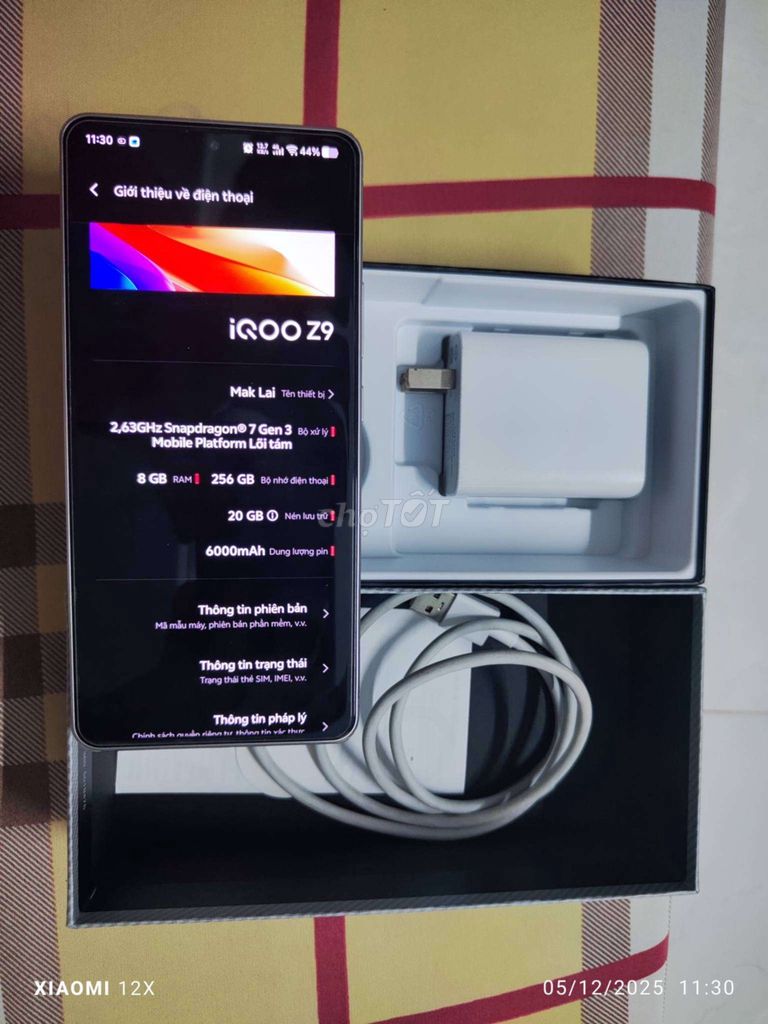 Giao lưu iQOO Z9 8GB/256GB. Mua bán Điện thoại tại Thành phố Thủ Đức Tp Hồ Chí Minh được đăng bởi Luzu Han hình 1