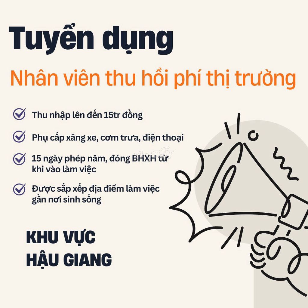 Nhân Viên Thu Hồi Phí Tại Địa Bàn - Hậu Giang