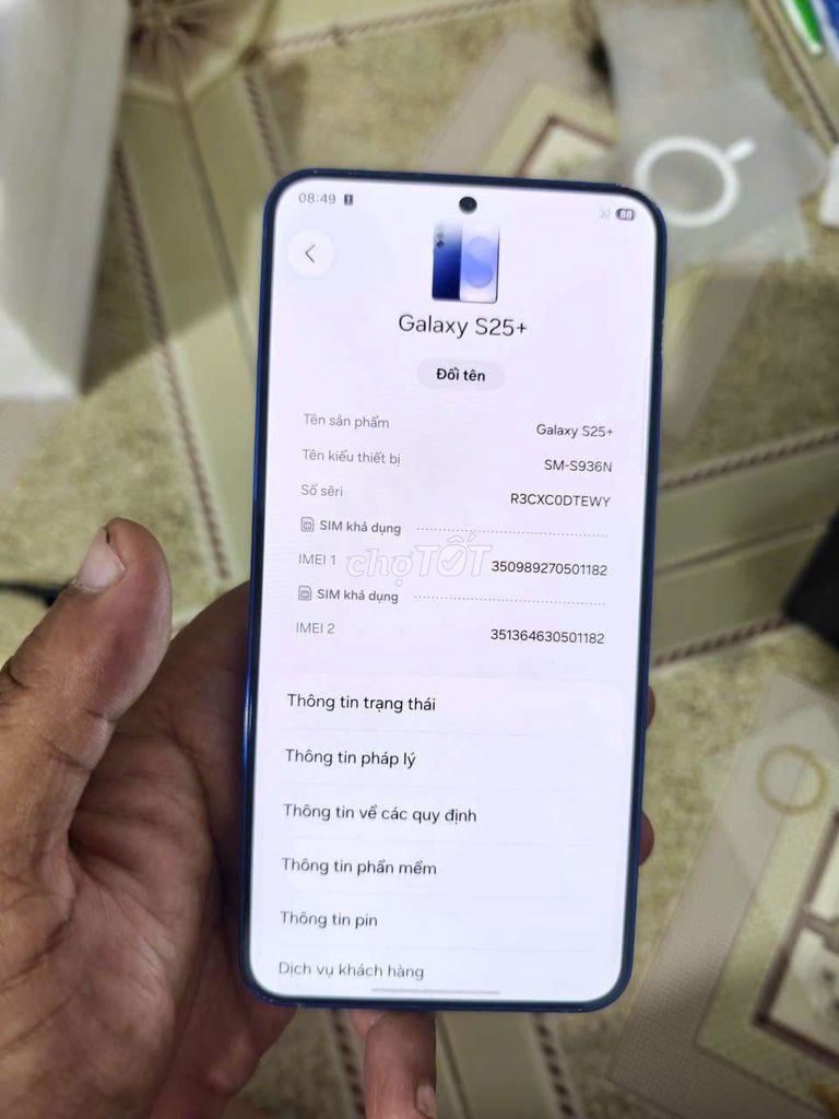 Samsung Galaxy S25+ Xanh 98%. Mua bán Điện thoại tại Thành phố Biên Hòa Đồng Nai được đăng bởi  dương hà  hình 1