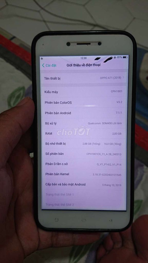 Oppo A71. Mua bán Điện thoại tại Quận Cầu Giấy Hà Nội được đăng bởi Hai hình 1