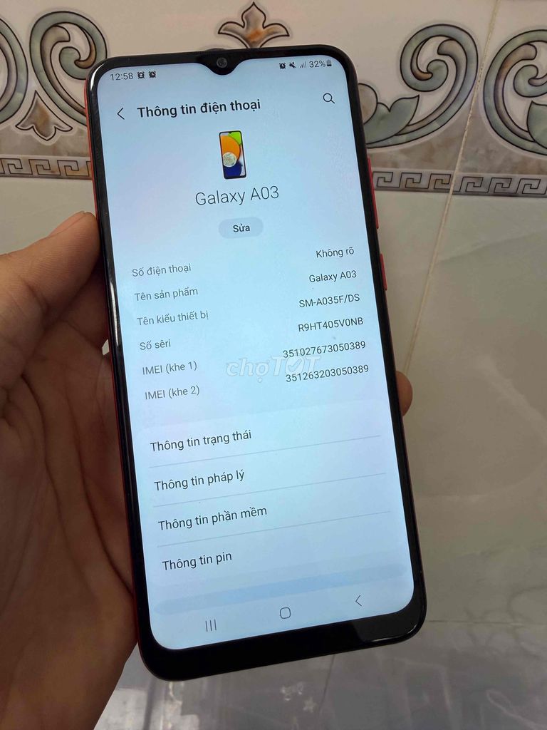 Samsung A03 Ram 3/32GB. Mua bán Điện thoại tại Thành phố Phan Thiết Bình Thuận được đăng bởi Minh Phát hình 1