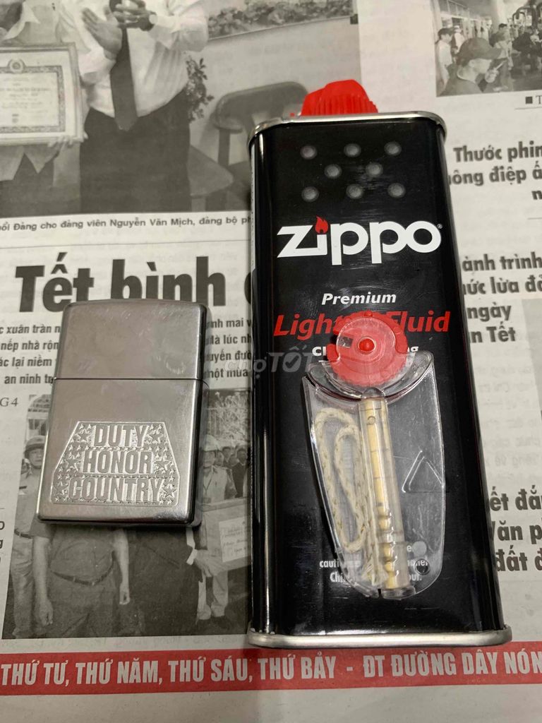 Combo Zippo+ Xăng đá