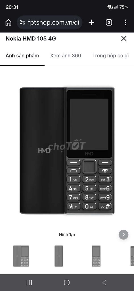 Nokia HMD 105 4G Đen. Mua bán Điện thoại tại Huyện Hóc Môn Tp Hồ Chí Minh được đăng bởi Hai hình 1