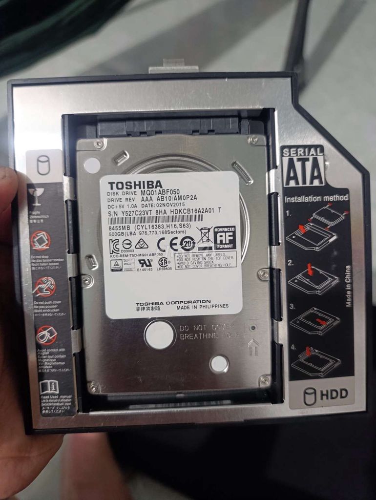 Ổ cứng Toshiba MQ01ABF050 500GB 2.5 inch 99%. Mua bán Linh kiện (RAM, Card...) tại Huyện Long Thành Đồng Nai được đăng bởi Trần Quang Vinh hình 1
