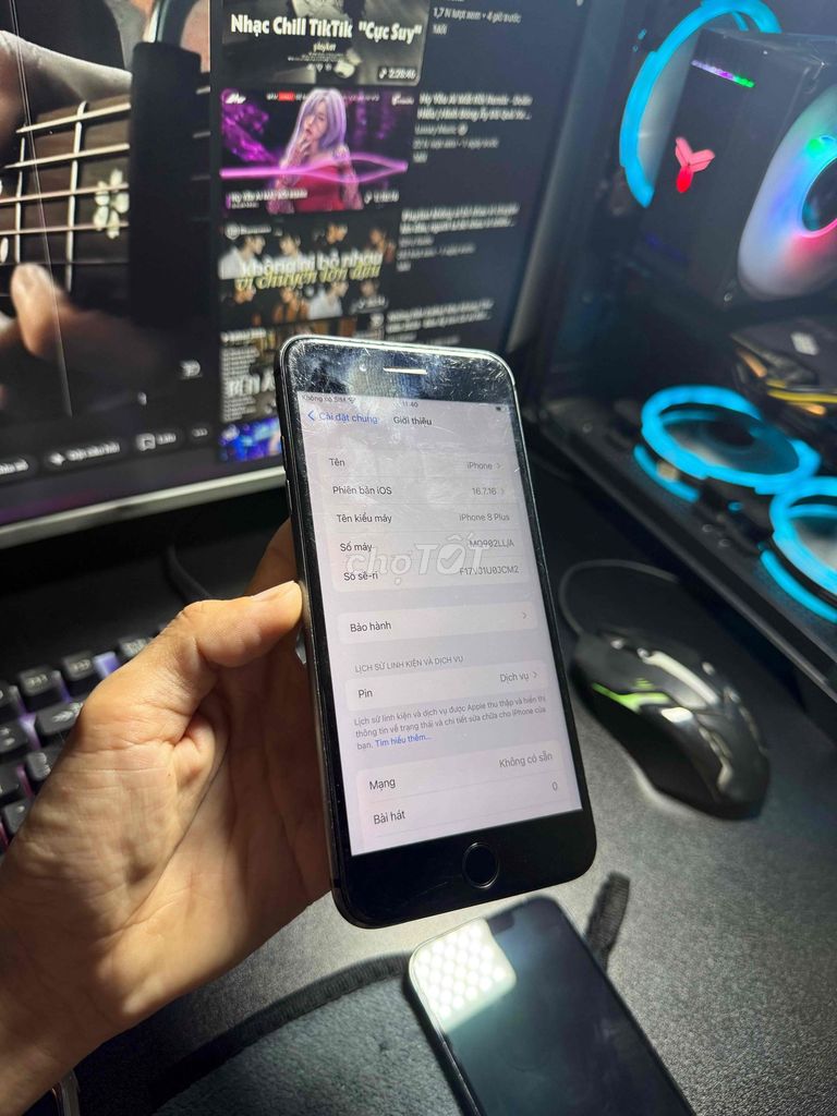 Apple iPhone 8 Plus 64GB Đen Bể lưng, hư cam sau. Mua bán Điện thoại tại Thành phố Thủ Đức Tp Hồ Chí Minh được đăng bởi Võ Thanh Tuấn hình 1