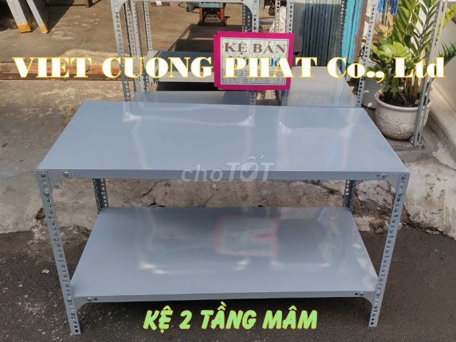 Kệ 2 tầng để hàng nặng (D 100cm x R 60cm x C 75cm). Mua bán Tủ, kệ gia đình tại Quận Gò Vấp Tp Hồ Chí Minh được đăng bởi Kệ Thép V Lỗ Đa Năng hình 1