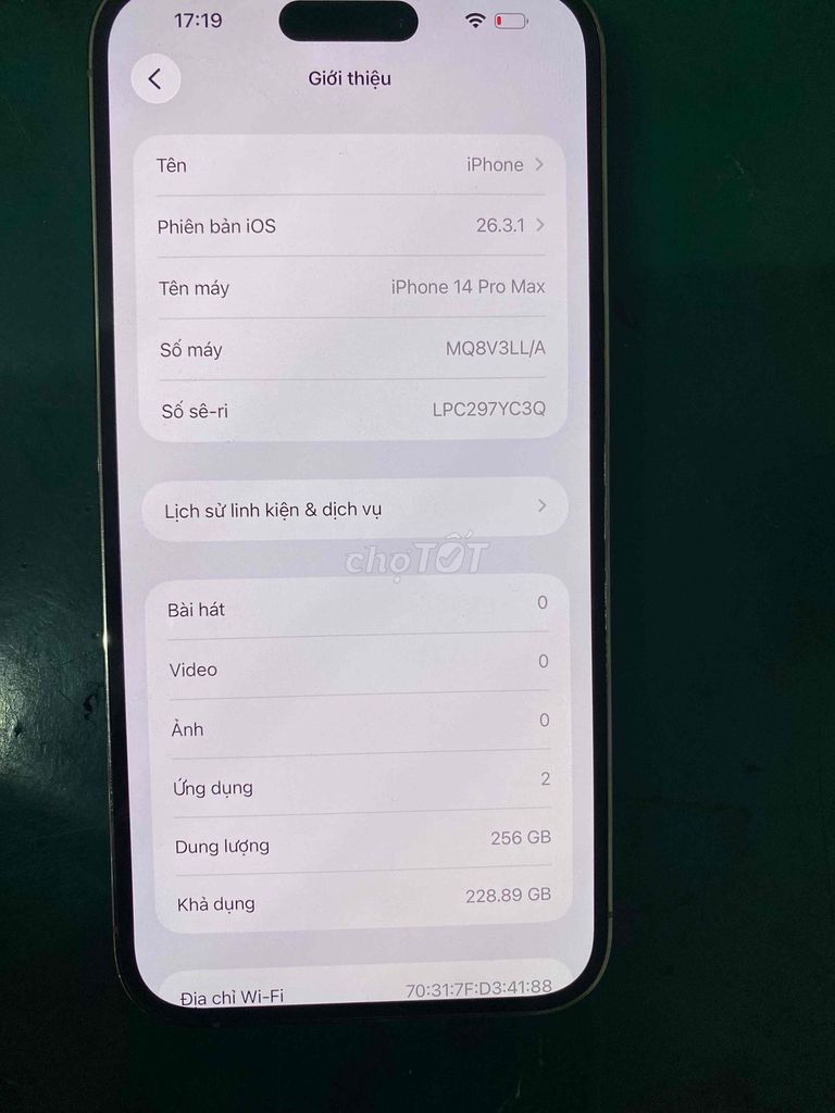 iPhone 14 Pro Max 256GB full face id. Mua bán Điện thoại tại Quận Ô Môn Cần Thơ được đăng bởi nguyễn hình 1