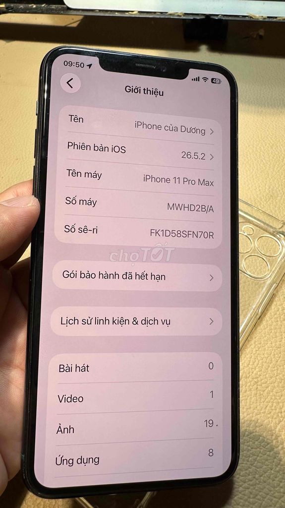 Apple iPhone 11 Pro Max 64GB Xám Mất Face ID. Mua bán Điện thoại tại Quận Long Biên Hà Nội được đăng bởi Chính hình 1