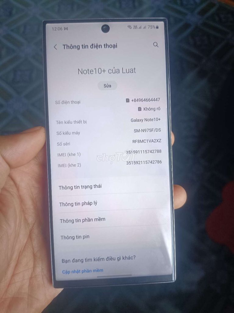 Samsung Galaxy Note 10+ 256GB 12GB Like New. Mua bán Điện thoại tại Huyện Ea Kar Đắk Lắk được đăng bởi TRAN VAN LUAT hình 1