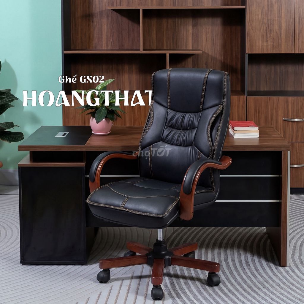 Ghế giám đốc GS02 - gỗ và da- Hoàng Thất. Mua bán Bàn ghế tại Quận Liên Chiểu Đà Nẵng được đăng bởi Lê Hoàng hình 1