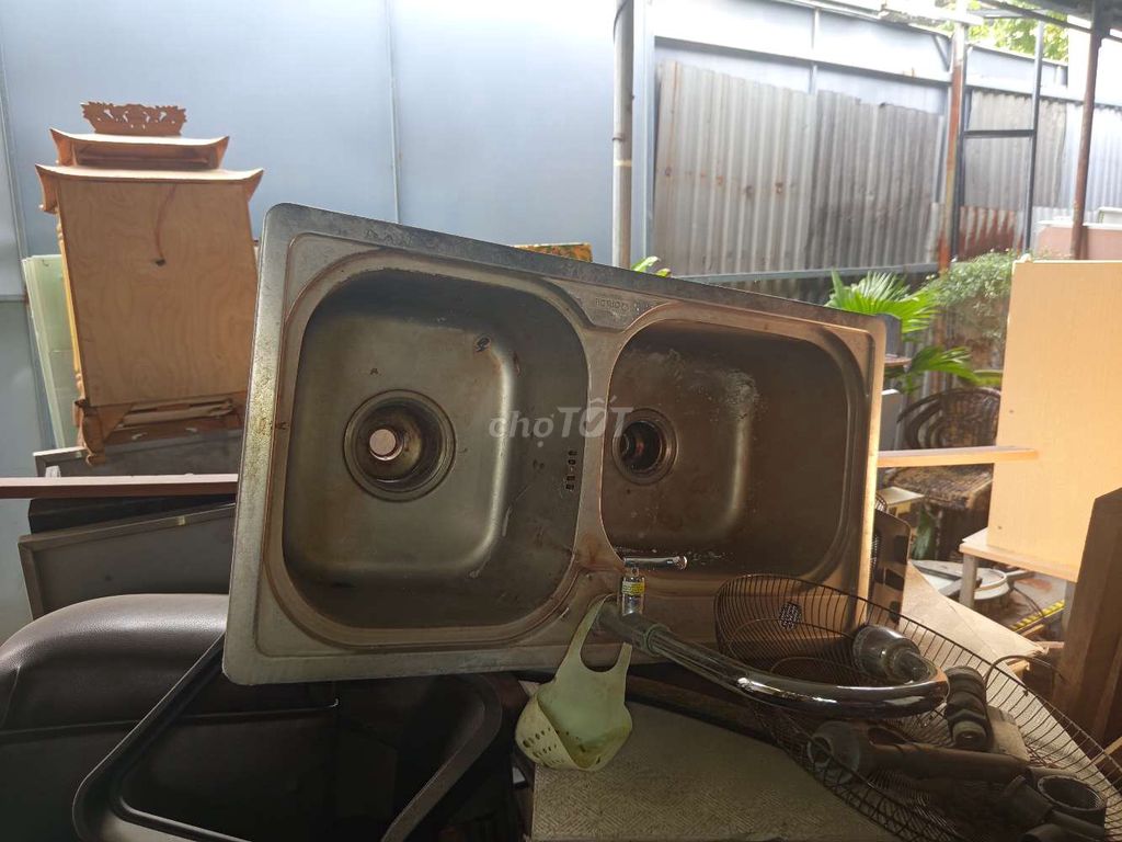 Bồn rửa chén thép không gỉ hai hố. Mua bán Dụng cụ nhà bếp tại Quận Bắc Từ Liêm Hà Nội được đăng bởi Khiên Nguyễn hình 1
