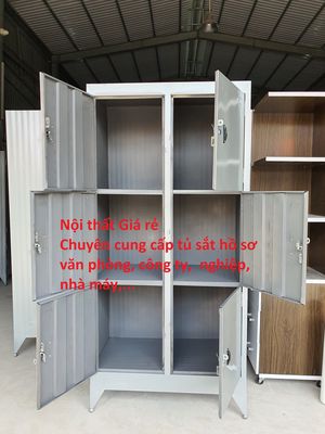 Tủ hồ sơ văn phòng 6 cánh sơn dầu C1m8xN90xS45