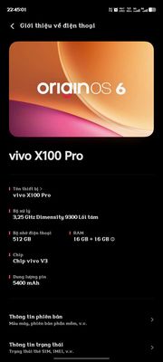 Vivo X100 Pro Dimensity 9300 16GB/512GB 97-98%