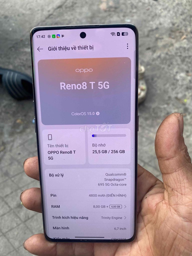 Oppo Reno 8T 5G 256GB Trắng. Mua bán Điện thoại tại Quận Tân Phú Tp Hồ Chí Minh được đăng bởi Lê huy hình 1