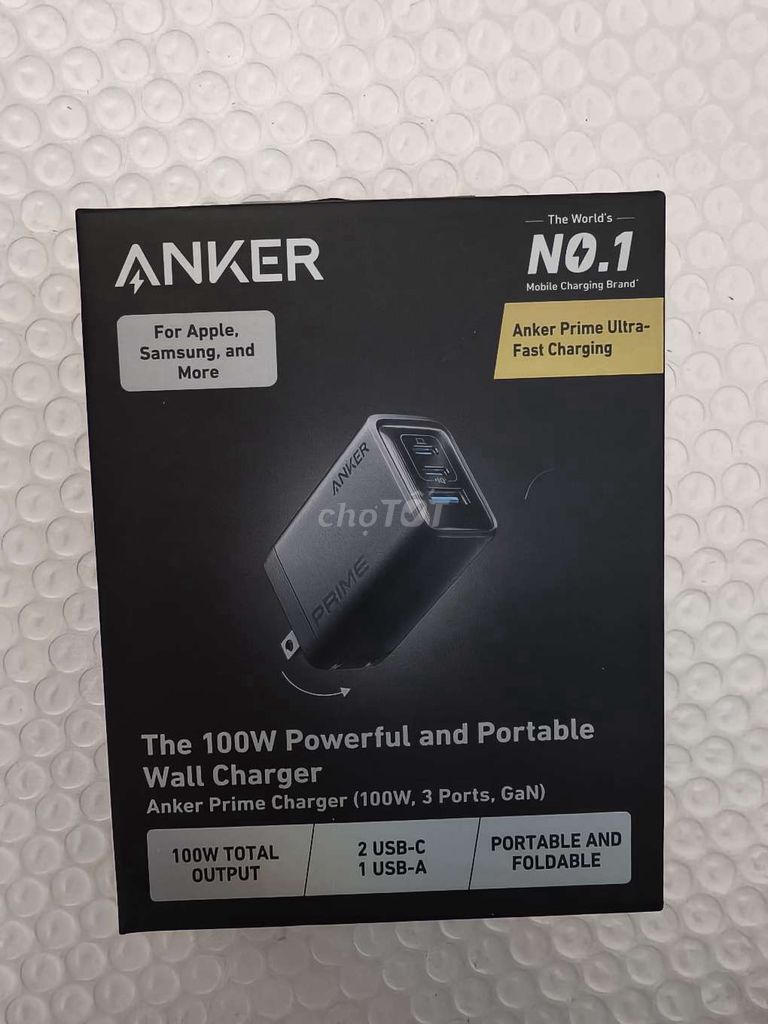 Anker Prime Charger 100W (nguyên seal. Mua bán Phụ kiện (Màn hình, Chuột...) tại Huyện Tứ Kỳ Hải Dương được đăng bởi khanh hình 1