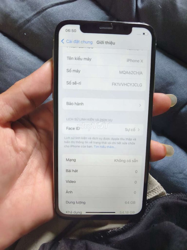 Apple iPhone X 64GB Trắng Đã qua sử dụng. Mua bán Điện thoại tại Quận 12 Tp Hồ Chí Minh được đăng bởi nnh hình 1
