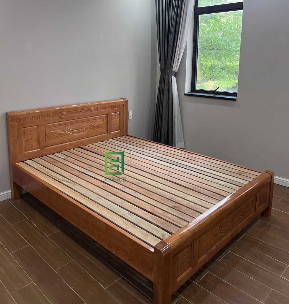 Giường ngủ Gỗ sồi Nâu gỗ 1m2. Mua bán Giường, chăn ga gối nệm tại Quận 6 Tp Hồ Chí Minh được đăng bởi Nội Thất Quang Hùng TD hình 1