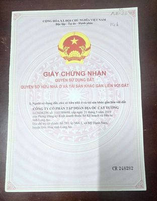 Cần bán gấp đất khu cát tường, Vị Thanh