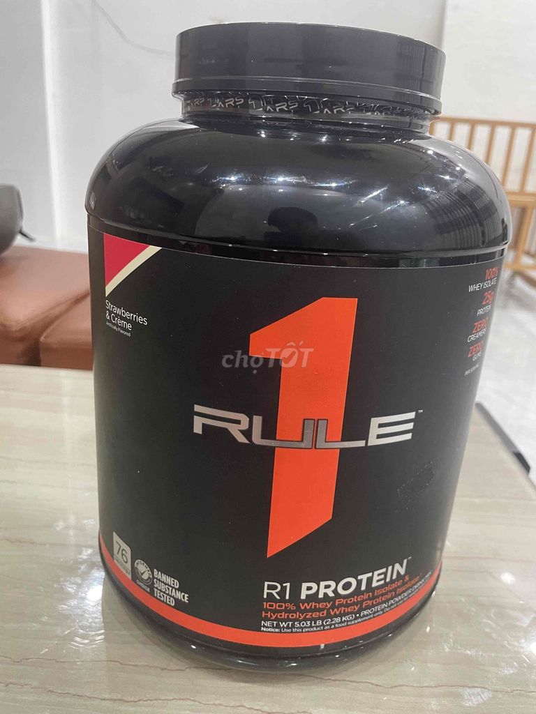 Rule 1 Dâu & Kem 2.28kg 50 serving 05/2027. Mua bán Đồ ăn, thực phẩm và các loại khác tại Huyện Vĩnh Cửu Đồng Nai được đăng bởi Nguyễn Trường An hình 1