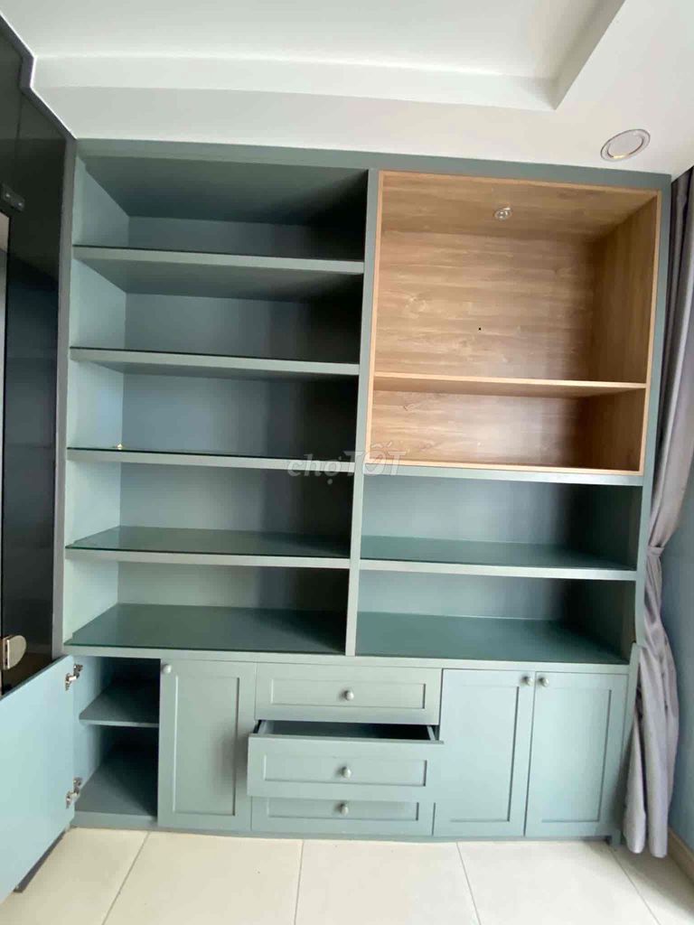 Tủ kệ Gỗ Xanh xám Hiện đại. Mua bán Tủ, kệ gia đình tại Quận Gò Vấp Tp Hồ Chí Minh được đăng bởi Mai Hằng hình 1
